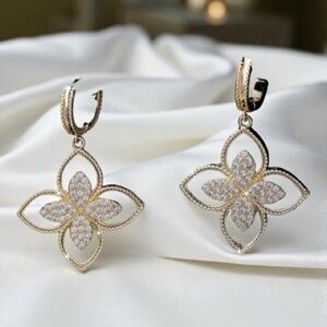 Gold Petal Earrings
